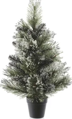 Everlands mini kunstkerstboom Finley besneeuwd in pot D 46 H 75 cm