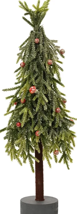 Everlands mini kunstkerstboom Merry Fir met versiering D 14 H 45 cm