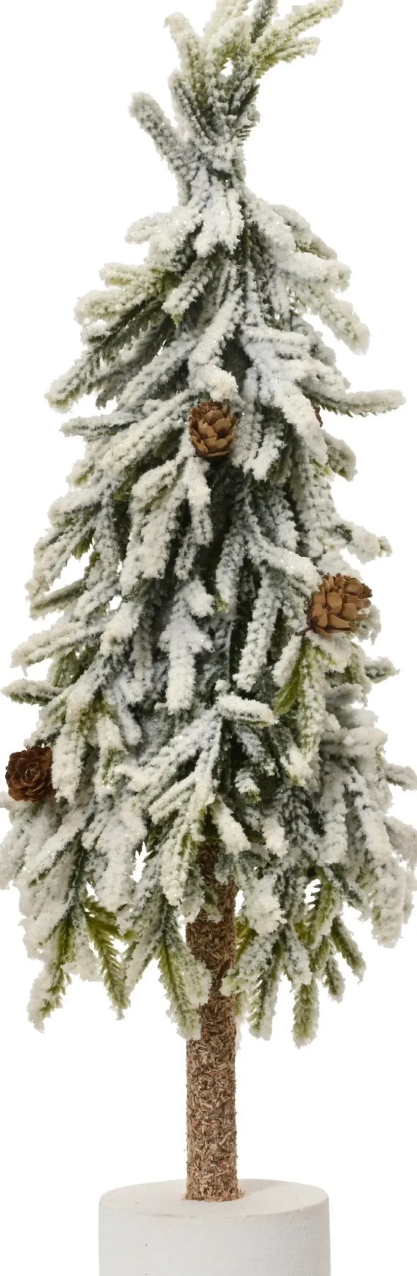 Everlands mini kunstkerstboom Merry Fir besneeuwd met versiering D 14 H 45 cm