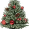 Everlands mini kunstkerstboom Cashmere met versiering D 40 H 60 cm