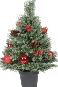 Everlands mini kunstkerstboom Cashmere met versiering D 40 H 60 cm