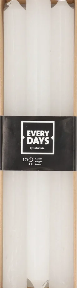 Everydays by Intratuin dinerkaars Rustic wit 10 uur 6 stuks