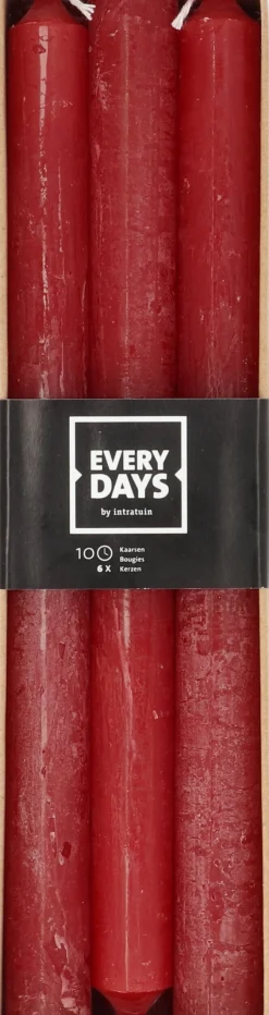 Everydays by Intratuin dinerkaars Rustic rood 10 uur 6 stuks