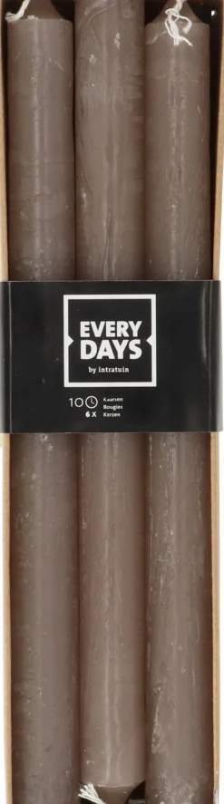 Everydays by Intratuin dinerkaars Rustiek taupe 10 uur 6 stuks