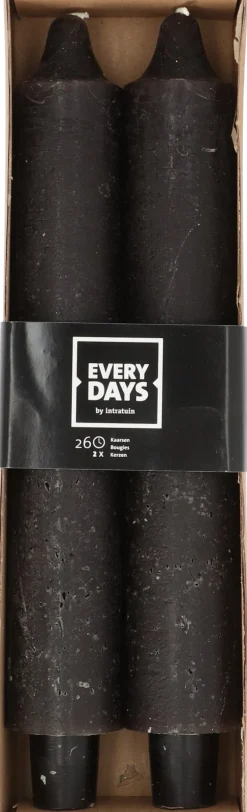 Everydays by Intratuin dinerkaars Rustic zwart 26 uur 2 stuks