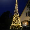 Fairybell vlaggenmast kerstboom met 900 LED lampjes warm wit H 6 m