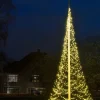 Fairybell vlaggenmast kerstboom met 1500 led lampjes warm wit H 7 m