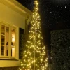Fairybell vlaggenmast kerstboom H 300 cm met 320 LED lampjes warm wit