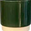 Gina Da bloempot Eno donkergroen duotoon D 10 H 10,5 cm