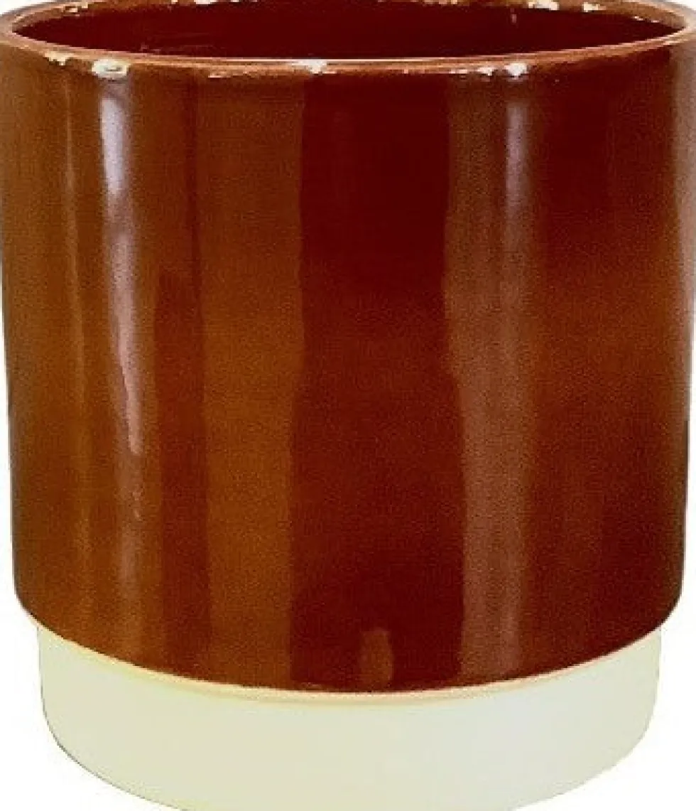Gina Da bloempot Eno terracotta duotoon D 7 H 7 cm