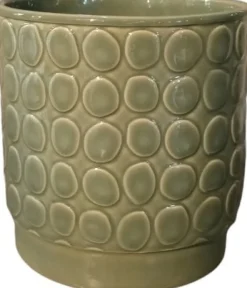 Gina Da bloempot op voet Eno groen pebble D 8 H 7,5 cm