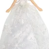 Gisela Graham kerst ornament Malene fee ijskristallen wit 8 x 8 x 18 cm