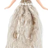 Gisela Graham piek Malene fee bloemen beige / goud 8 x 8 x 18 cm