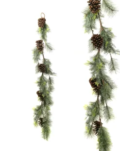 Guirlande met dennenappels groen D 8 L 150 cm