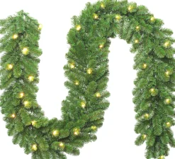 Guirlande Winterberg met LED verlichting 2,7 m x D 30 cm warm wit