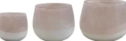 Hakbijl Glass vaas Imani taupe D 9 H 9 cm