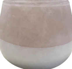 Hakbijl Glass vaas Imani taupe D 9 H 9 cm