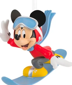 Hallmark kerst ornament Mickey en vrienden mickey snowboard 5 x 5,5 x 8,5 cm