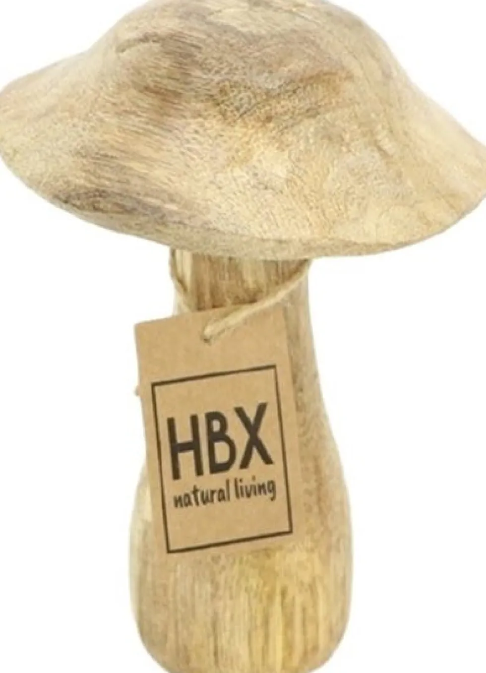 HBX kerstfiguur paddenstoel naturel 10 x 10 x 15 cm