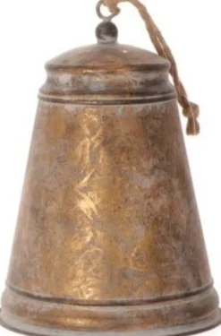 HBX kersthanger Bell bel goud D 17,5 cm H 24,5 cm