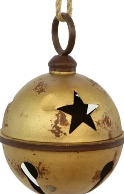 HBX kersthanger Tingle bal goud D 18 cm