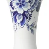 Heinen Delfts Blauw vaas Bloem blauw D 11 H 17,5 cm