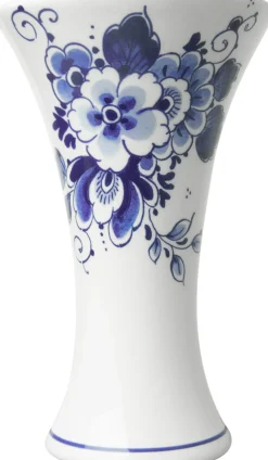 Heinen Delfts Blauw vaas Bloem blauw D 11 H 17,5 cm