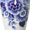Heinen Delfts Blauw vaas Slank Bloem blauw D 8 H 20,5 cm