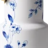 Heinen Delfts Blauw vaas Vlindergoud wit / blauw D 11 H 21 cm