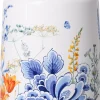 Heinen Delfts Blauw vaas Wildbloemen wit / blauw D 19 H 30 cm