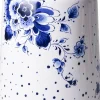 Heinen Delfts Blauw vaas wit / blauw Blauwe Stip D 15 H 25,5 cm