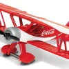 Hornby Coca-Cola kerstdorpminiatuur stearman vliegtuig 12,6 x 10 x 6 cm