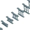 Hornby kerstdorpminiatuur hellende pijlers grijs 2,5 x 24,5 x 16 cm 7 stuks