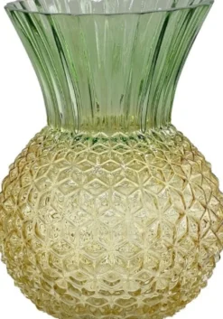 House of Nature vaas Ananas geel / groen D 20 H 28 cm