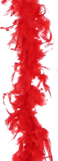 House of Seasons boa veren rood D 15 H 180 cm
