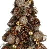 House of Seasons decoratieboom Tantu dennenappels licht bruin 44 x 29 x 8 cm