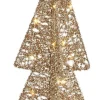 House of Seasons decoratieboom goud met verlichting D 27 H 60 cm