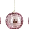 House of Seasons kerstbal Disko roze D 2,5 cm 10 stuks