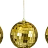 House of Seasons kerstbal Disko goud D 2,5 cm 10 stuks