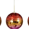 House of Seasons kerstbal Disko D 8 cm 3 stuks