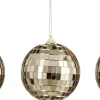 House of Seasons kerstbal Disko beige D 2,5 cm 10 stuks