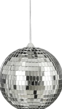 House of Seasons kerstbal Disko zilver D 15 cm