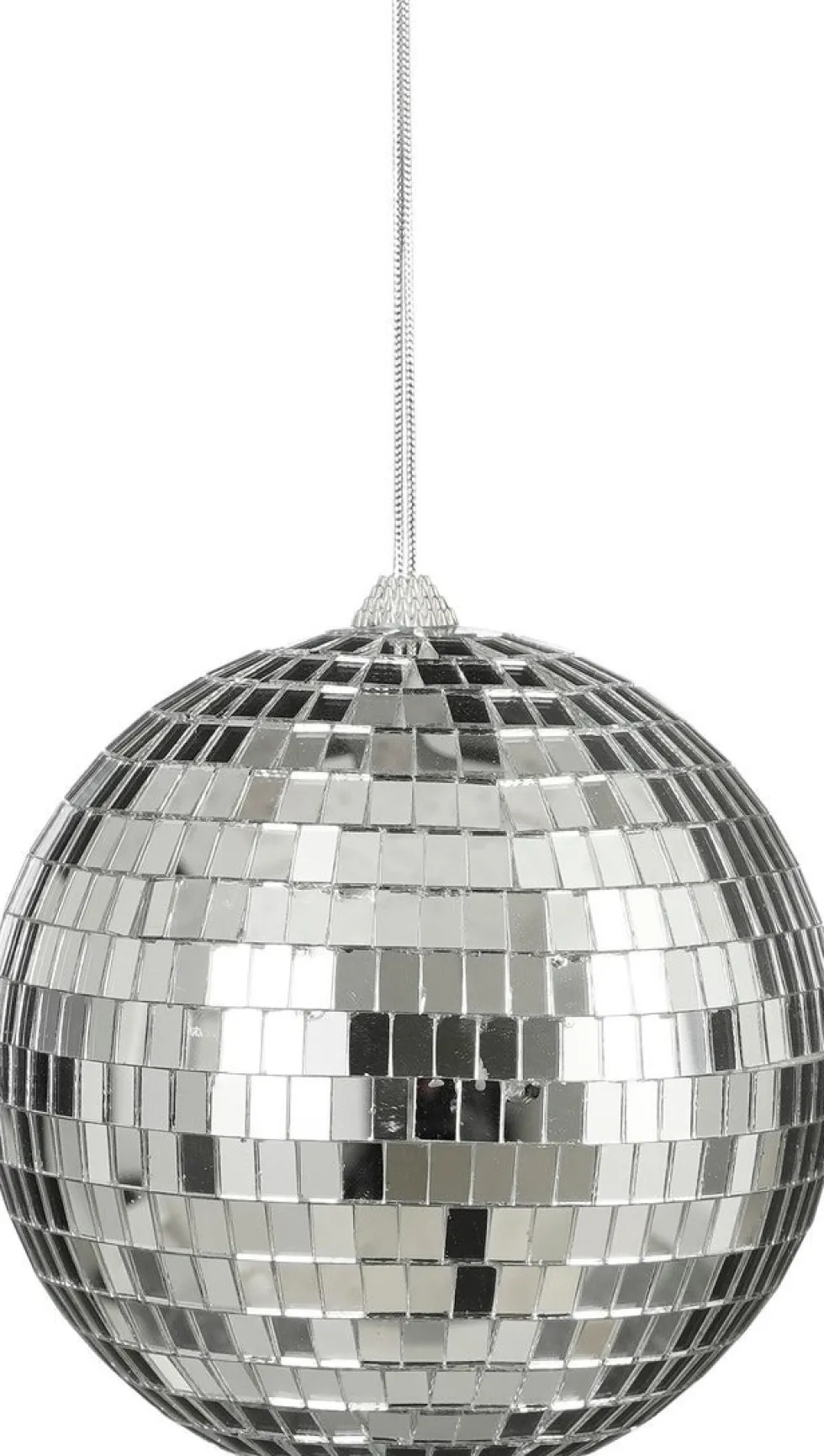 House of Seasons kerstbal Disko zilver D 15 cm
