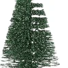 House of Seasons kerstclip boom groen D 4 H 9 cm 6 stuks
