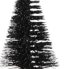 House of Seasons kerstclip boom zwart D 4 H 9 cm 6 stuks