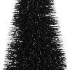 House of Seasons kerstclip boom zwart 5 x 5 x 13 cm 6 stuks