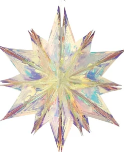 House of Seasons kersthanger Riku ster iriserend 40 x 38 x 20 cm