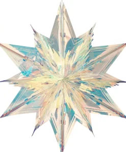 House of Seasons kersthanger Riku ster iriserend 90 x 80 x 34 cm