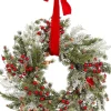 House of Seasons kerstkrans strik en bessen D 50 H 11 cm