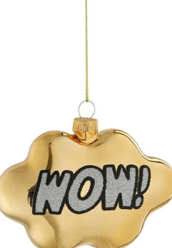 House of Seasons kerst ornament Disco wow goud 10,5 x 4 x 7,5 cm